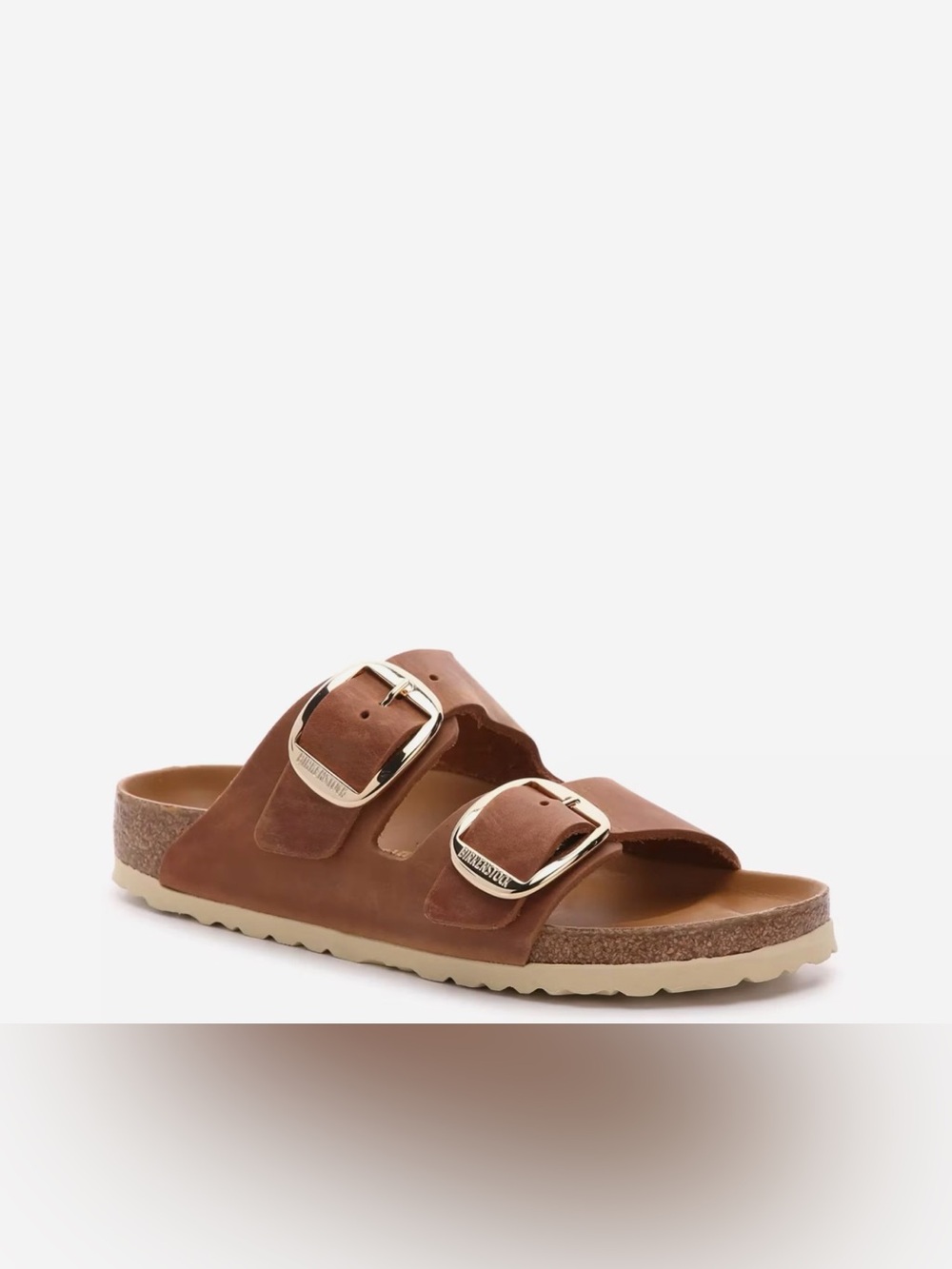 Birkenstock Brown Double Buckle Slide Sandal